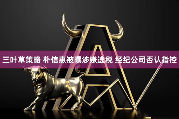 三叶草策略 朴信惠被曝涉嫌逃税 经纪公司否认指控